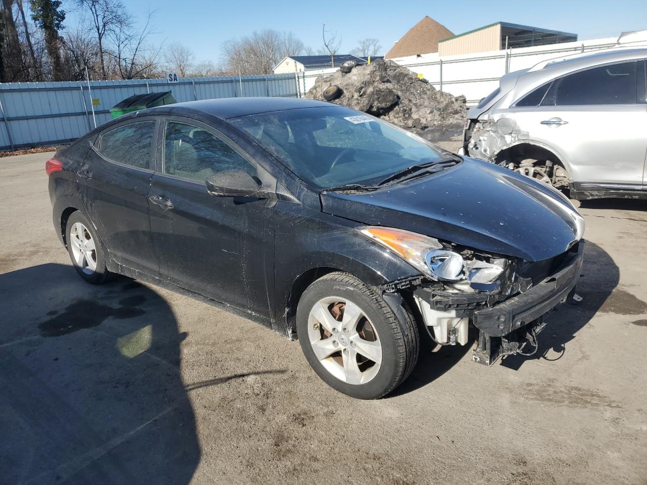 2011 Hyundai Elantra VIN KMHDH4AE7BU108702 Copart auction photo, front end damage thumbnail 4