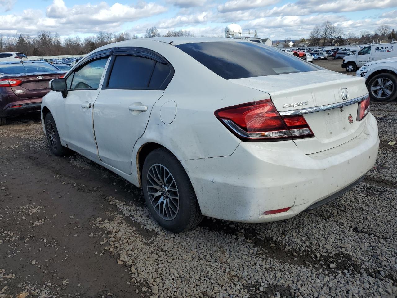 2014 Honda Civic VIN 19XFB2F55EE219098 Copart auction photo, rear end damage thumbnail 2