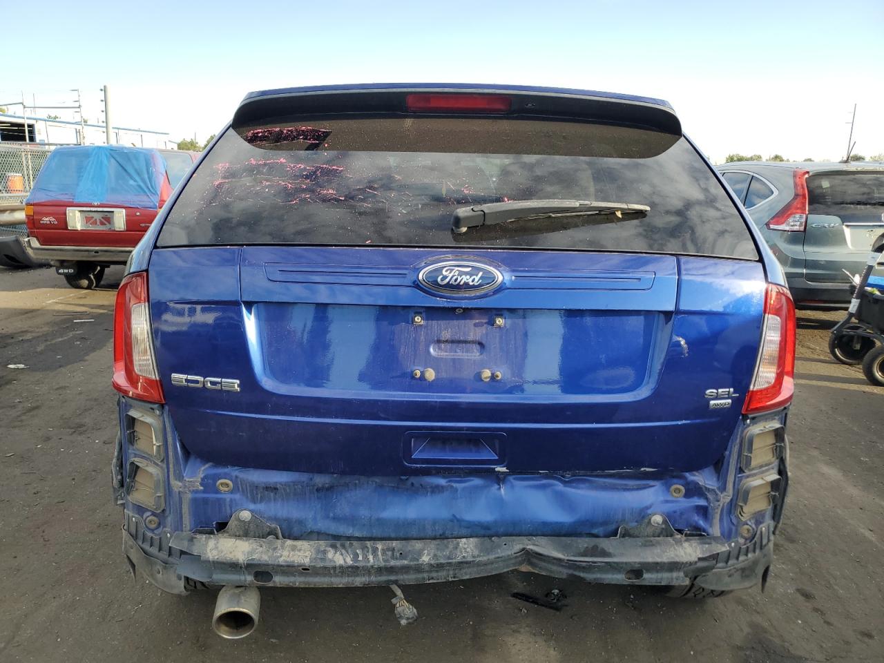 2014 Ford Edge VIN 2FMDK4JCXEBB67110 Copart auction photo, rear end / side damage thumbnail 6