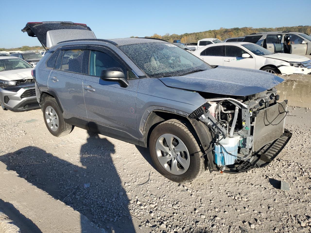 2021 Toyota RAV 4 VIN 2T3H1RFV8MC100275 Copart auction photo, front end / rear end damage thumbnail 4