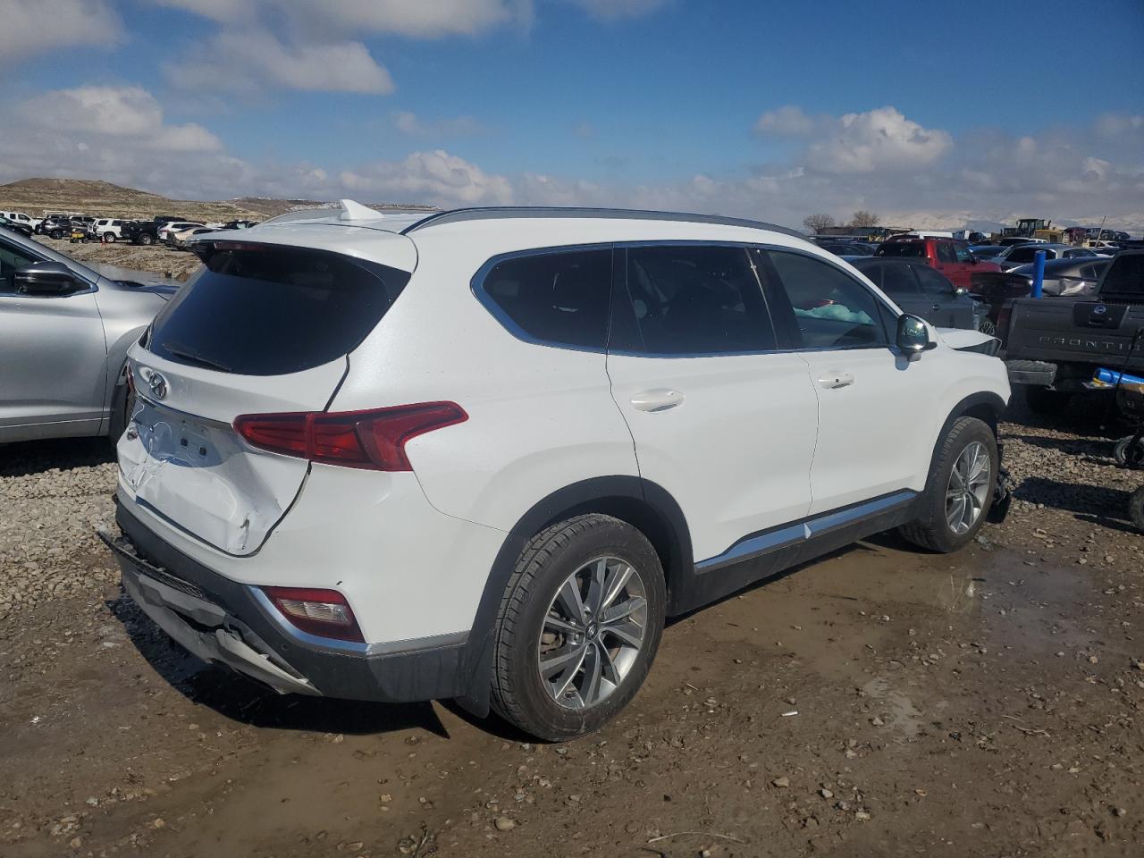 2020 Hyundai Santa Fe VIN 5NMS33AD1LH170455 Copart auction photo, front end / rear end damage thumbnail 3