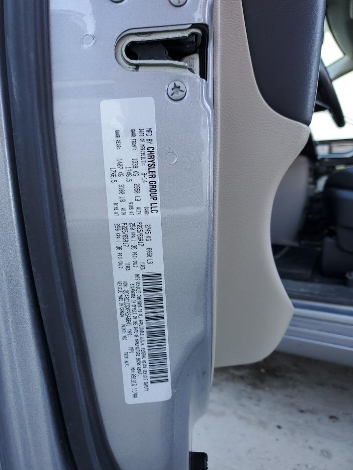2015 Chrysler Town & Country VIN 2C4RC1CGXFR546641 Copart auction photo, front end damage thumbnail 14
