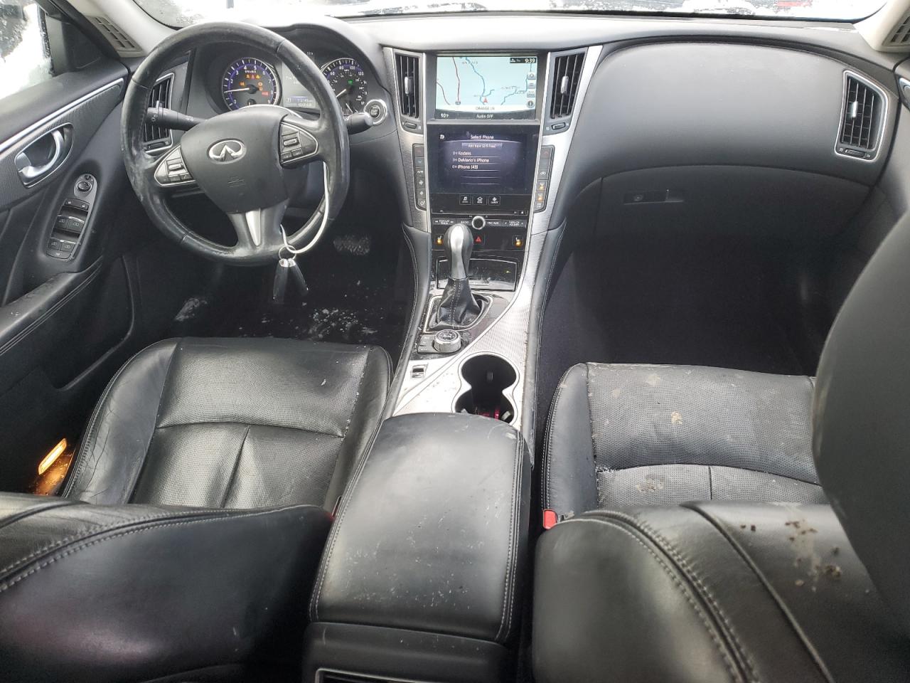 2014 Infiniti Q50 VIN JN1AV7AR1EM701421 Copart auction photo, all over damage thumbnail 8
