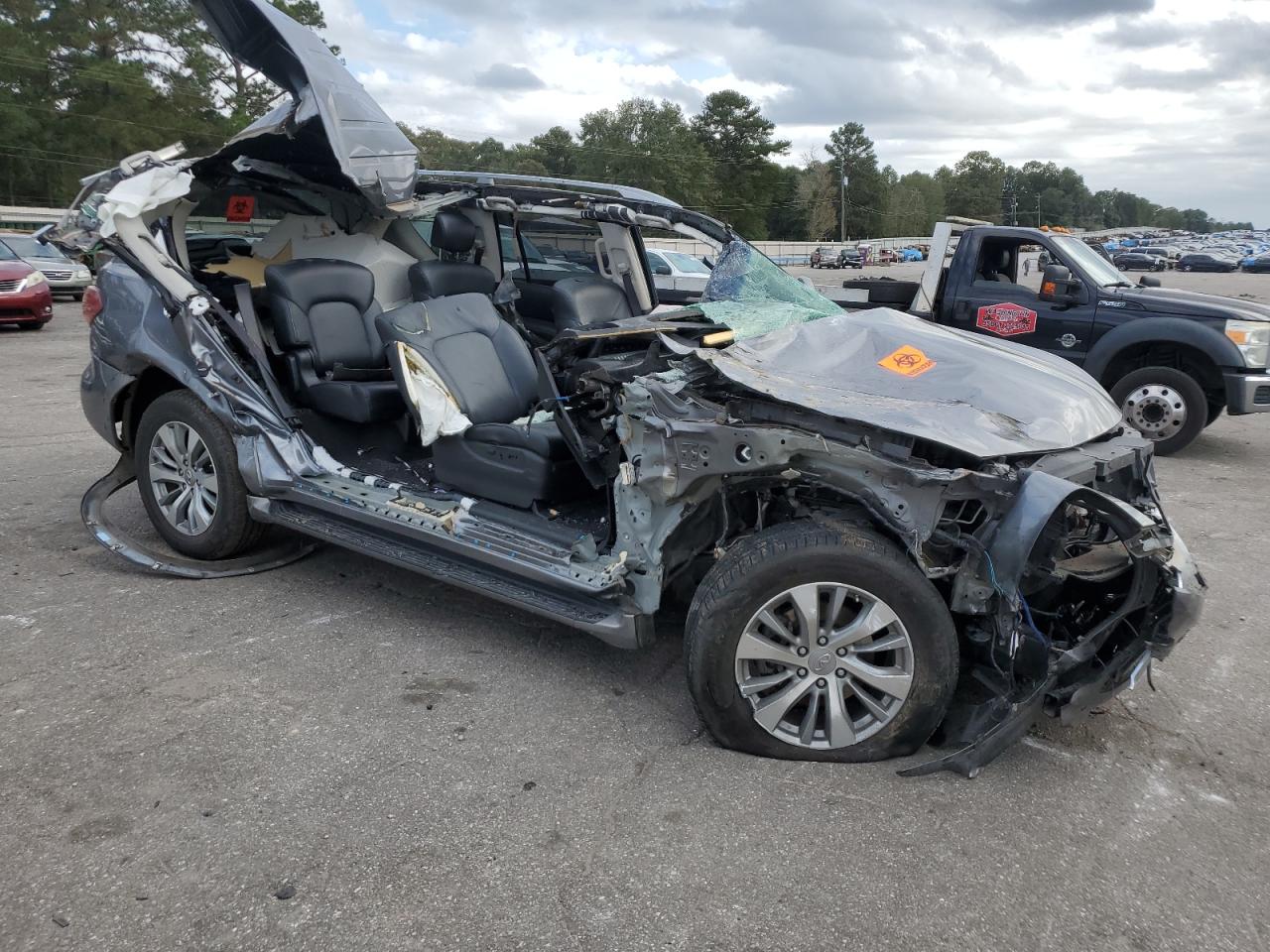2017 Infiniti QX80 VIN JN8AZ2NFXH9643700 Copart auction photo, rollover damage thumbnail 4