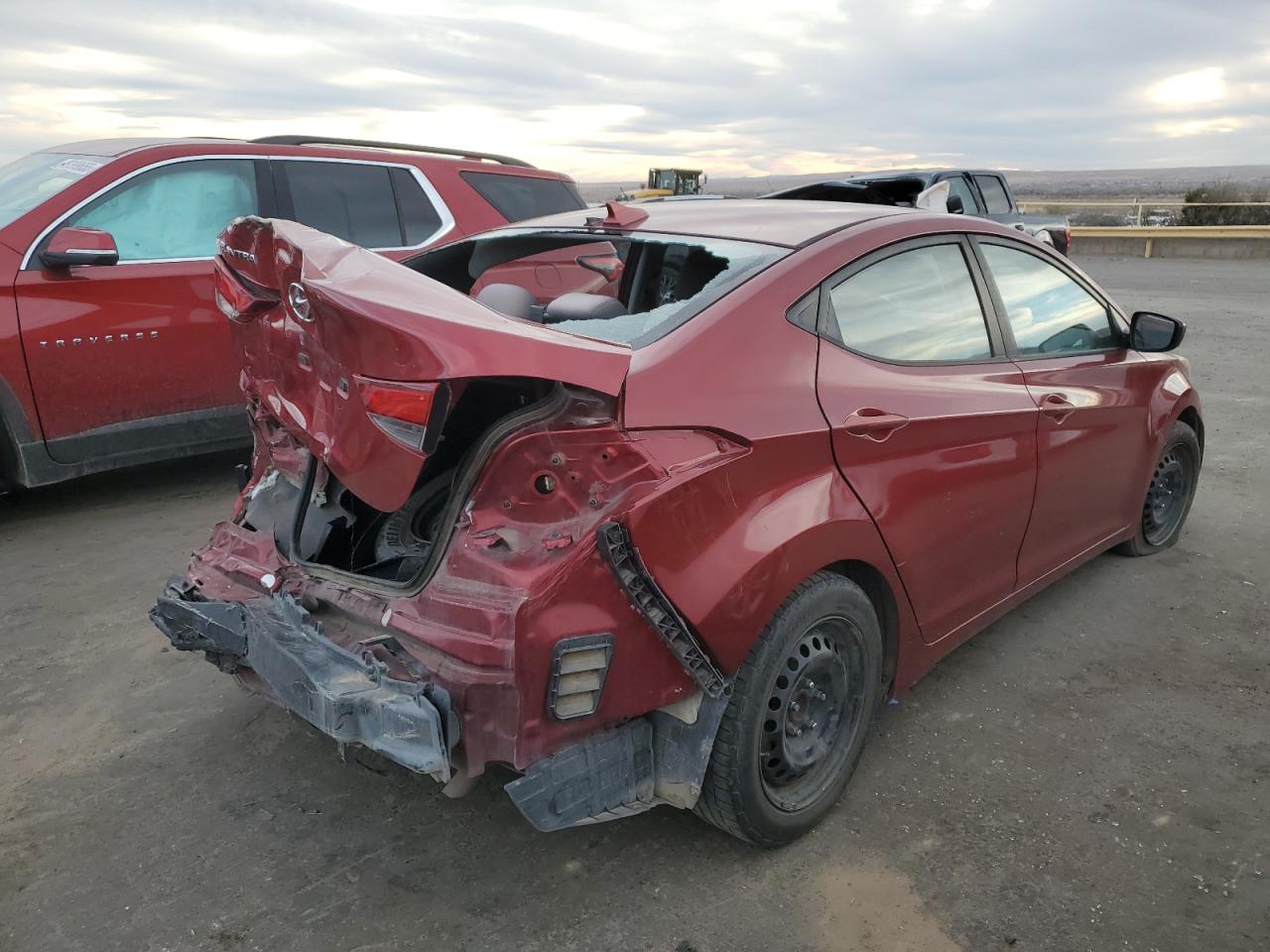 2016 Hyundai Elantra VIN 5NPDH4AEXGH699419 Copart auction photo, rear end / front end damage thumbnail 3