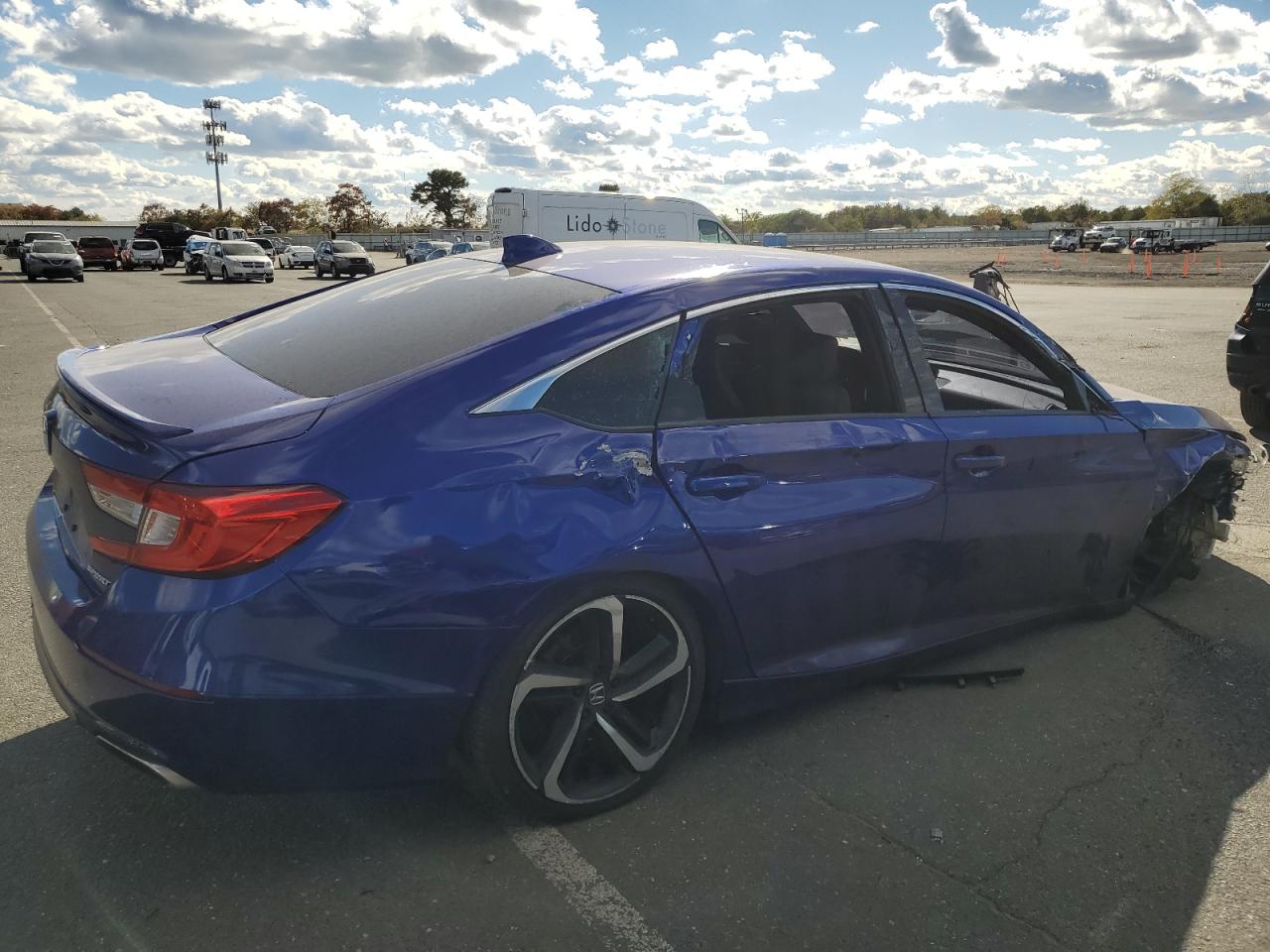 2018 Honda Accord VIN 1HGCV1F37JA253478 Copart auction photo, front end / side damage thumbnail 3