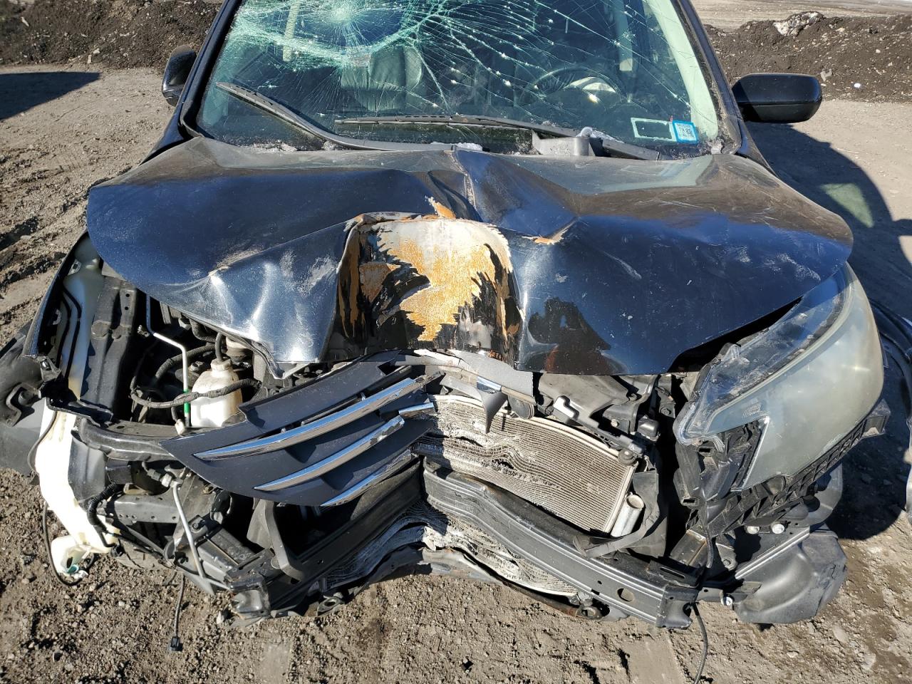 2012 Honda CR-V VIN JHLRM4H79CC001691 Copart auction photo, front end / top/roof damage thumbnail 12