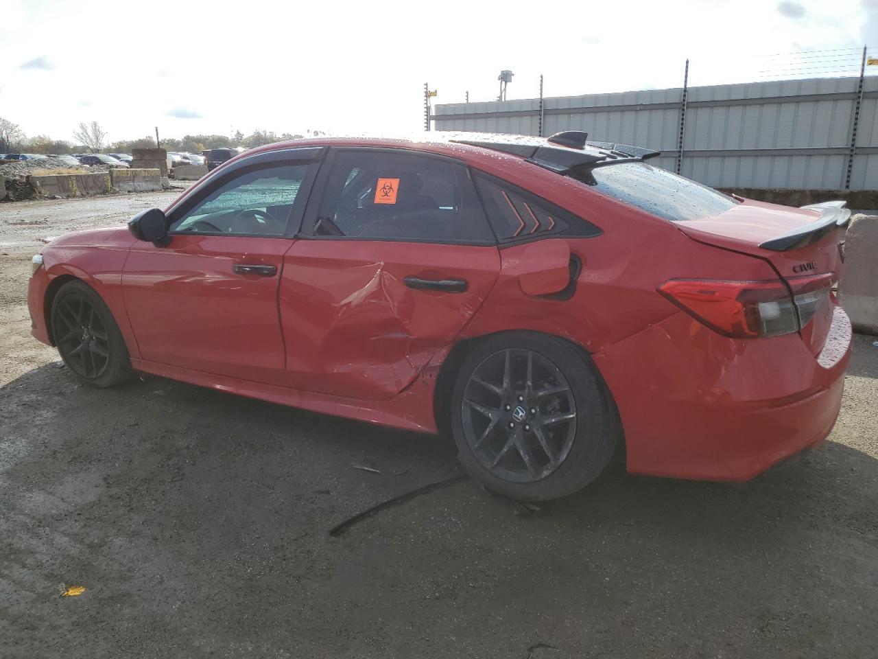 2022 Honda Civic VIN 2HGFE2F52NH600887 Copart auction photo, side / rear end damage thumbnail 2