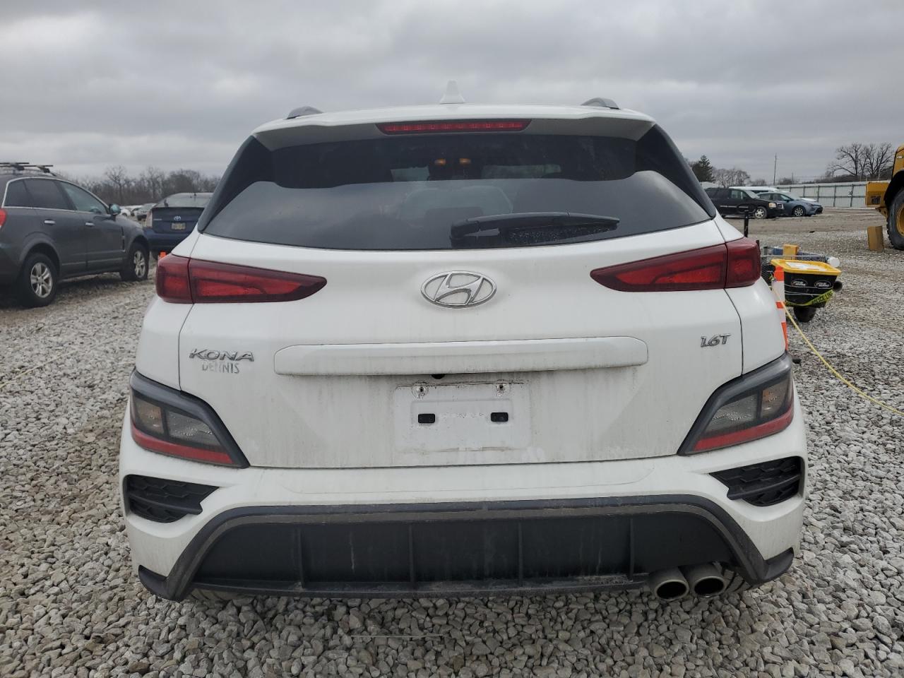 2022 Hyundai Kona VIN KM8K33A30NU901021 Copart auction photo, front end / side damage thumbnail 6