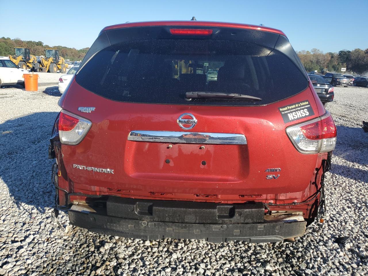2013 Nissan Pathfinder VIN 5N1AR2MM1DC632377 Copart auction photo, rear end damage thumbnail 6