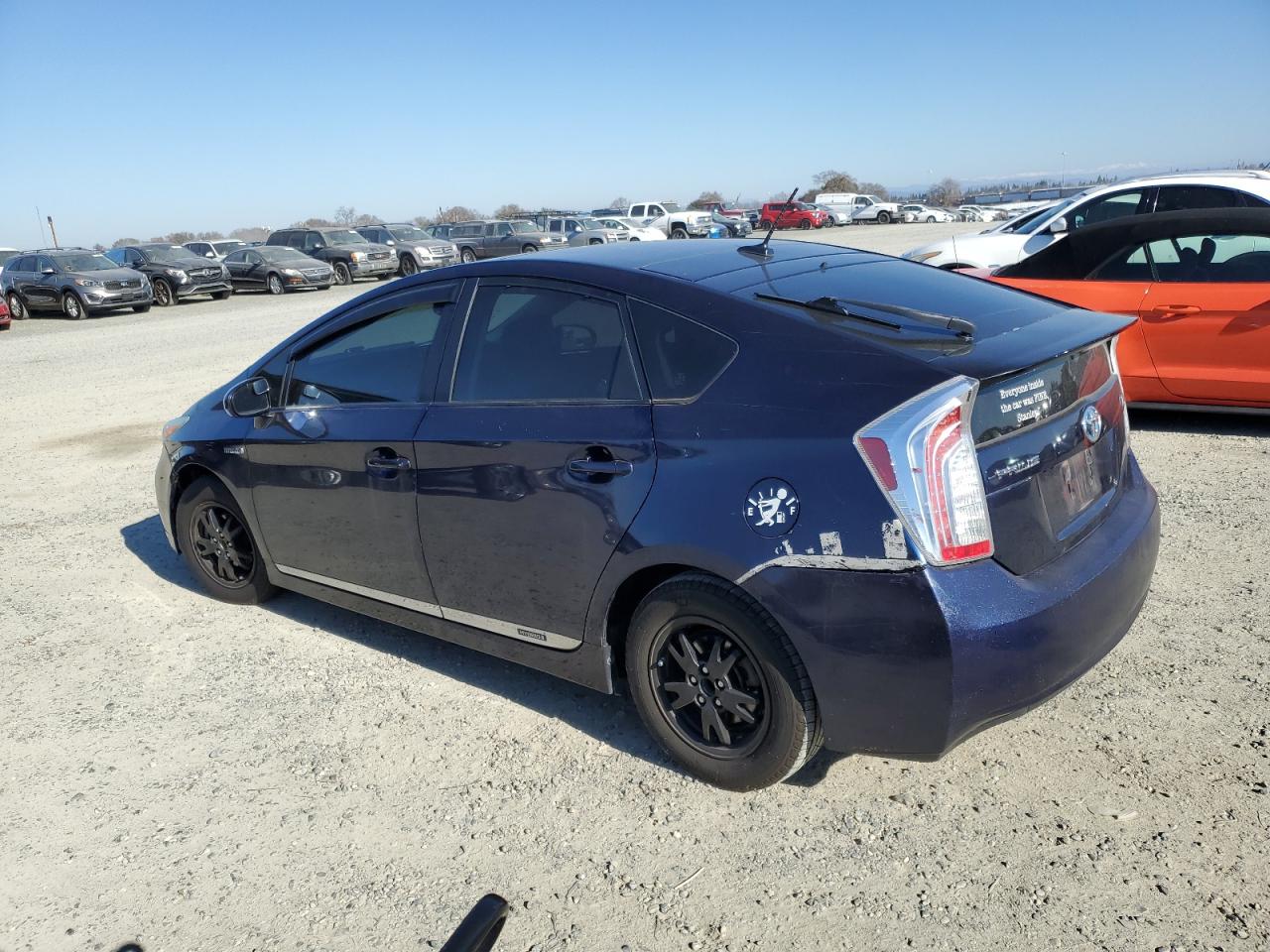 2012 Toyota Prius VIN JTDKN3DUXC1487084 Copart auction photo, side damage thumbnail 2