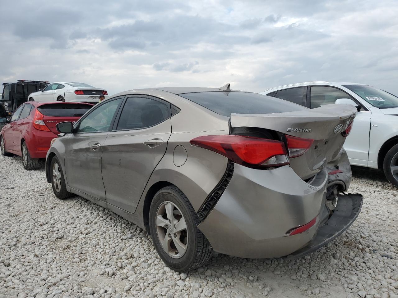 2014 Hyundai Elantra VIN 5NPDH4AE8EH470248 Copart auction photo, rear end / front end damage thumbnail 2
