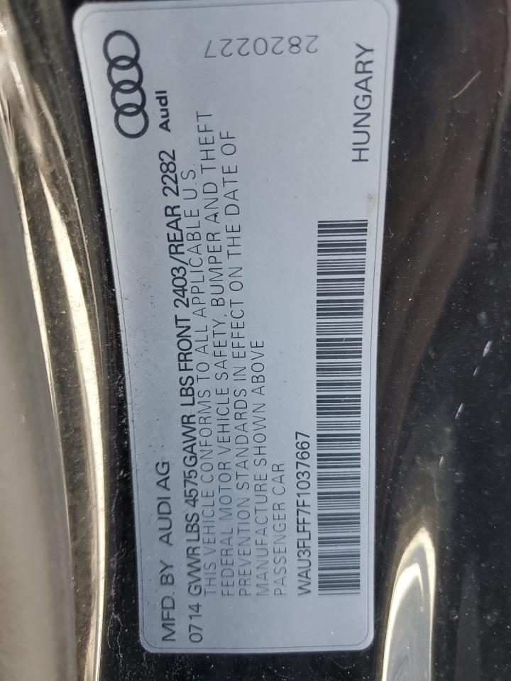 2015 Audi A3 VIN WAU3FLFF7F1037667 Copart auction photo, front end damage thumbnail 12