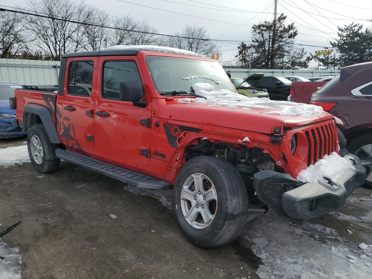 2020 Jeep Gladiator VIN 1C6HJTAG9LL112769 Copart auction photo, front end / undercarriage damage thumbnail 4