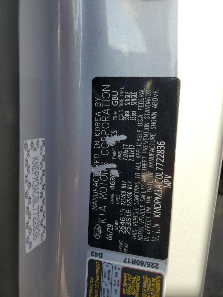 2020 KIA Sportage VIN KNDPM3AC0L7722836 Copart auction photo, side damage thumbnail 13