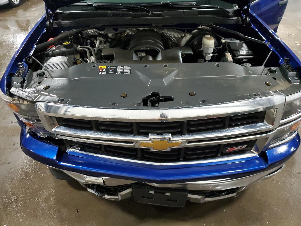 2014 Chevrolet Silverado VIN 1GCVKREC4EZ167648 Copart auction photo, front end / side damage thumbnail 12