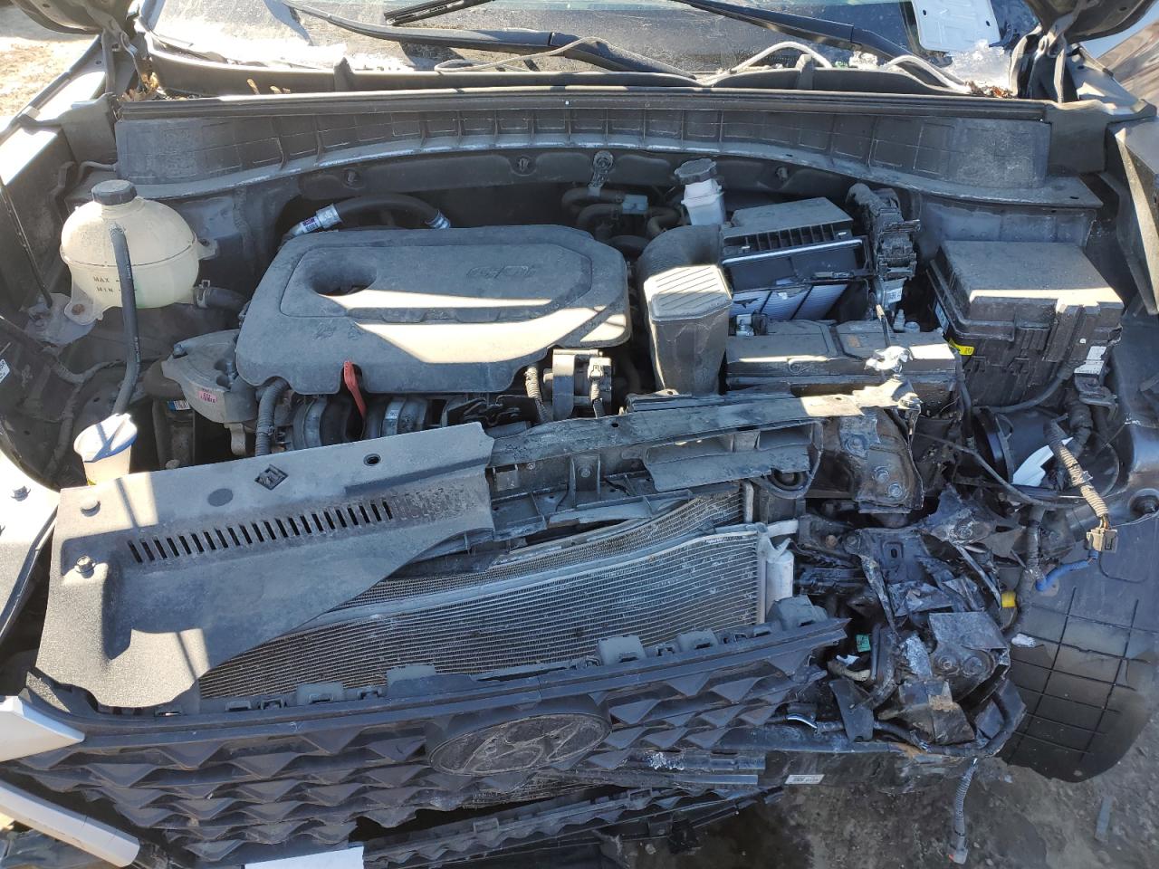 2021 Hyundai Tucson VIN KM8J3CAL4MU316579 Copart auction photo, front end / side damage thumbnail 11