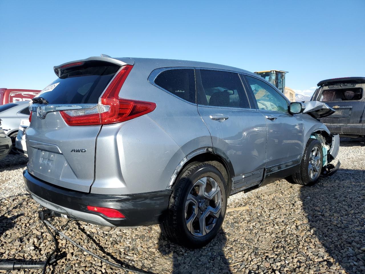 2017 Honda CR-V VIN 5J6RW2H85HL001046 Copart auction photo, front end / side damage thumbnail 3