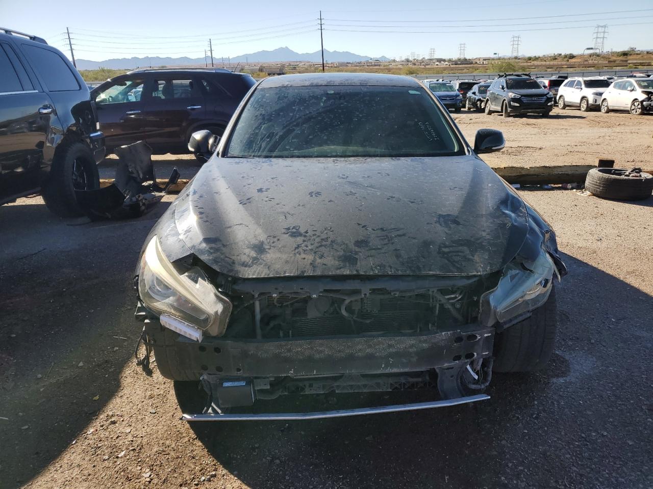 2018 Infiniti Q50 VIN JN1EV7AP2JM359925 Copart auction photo, front end / frame damage damage thumbnail 5
