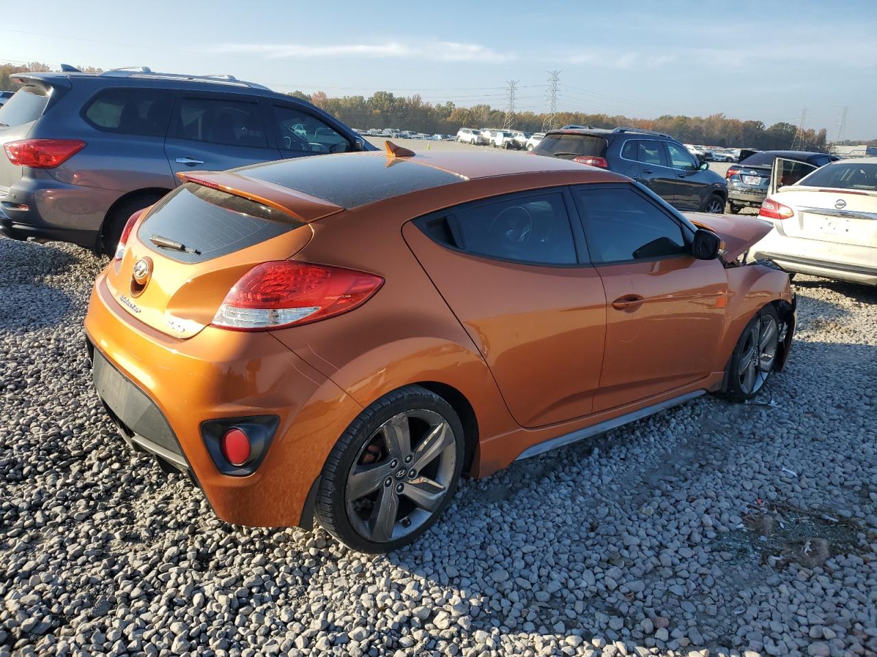 2015 Hyundai Veloster VIN KMHTC6AE2FU244411 Copart auction photo, front end damage thumbnail 3