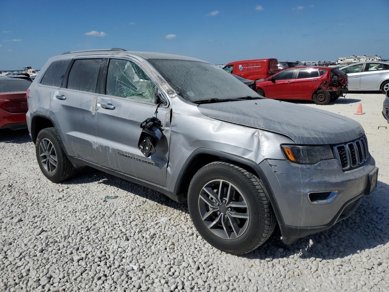 2019 Jeep Grand Cherokee VIN 1C4RJEBG5KC603684 Copart auction photo, side / front end damage thumbnail 4