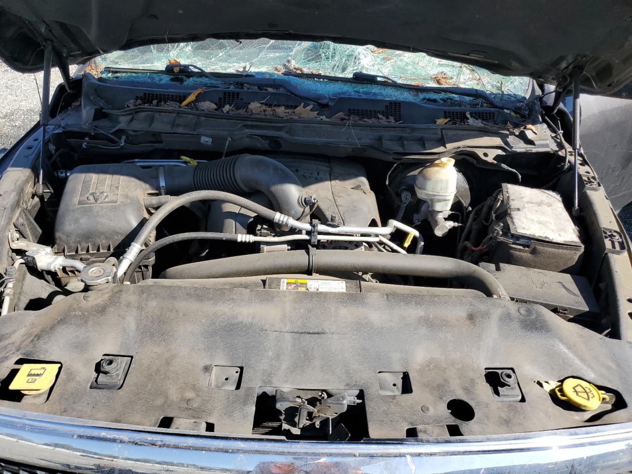 2014 RAM 1500 VIN 3C6JR6ATXEG143845 Copart auction photo, top/roof damage thumbnail 11