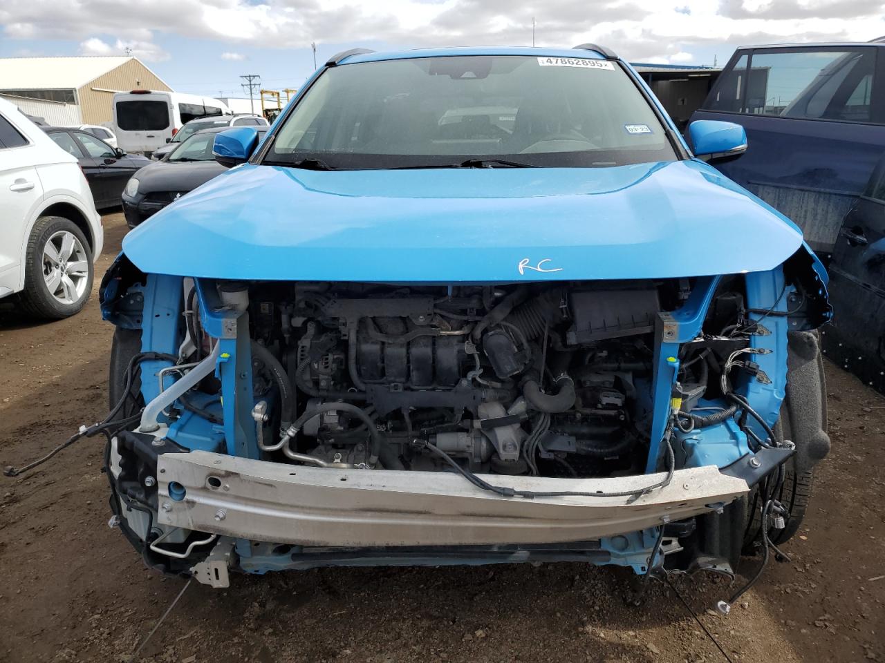 2019 Toyota RAV 4 VIN JTMC1RFV7KJ002794 Copart auction photo, front end / rear end damage thumbnail 5