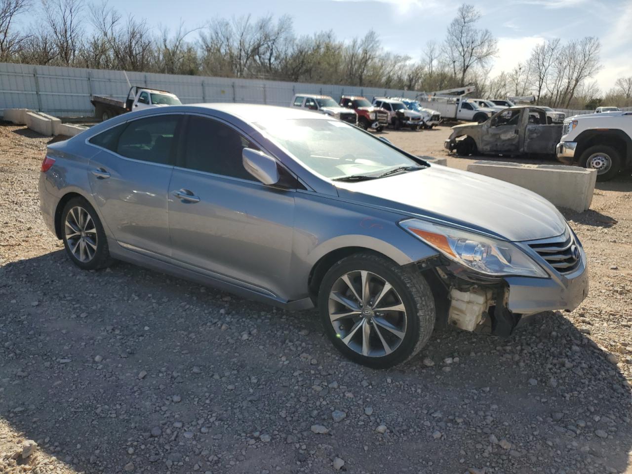 2015 Hyundai Azera VIN KMHFG4JG2FA439112 Copart auction photo, vandalism / front end damage thumbnail 4