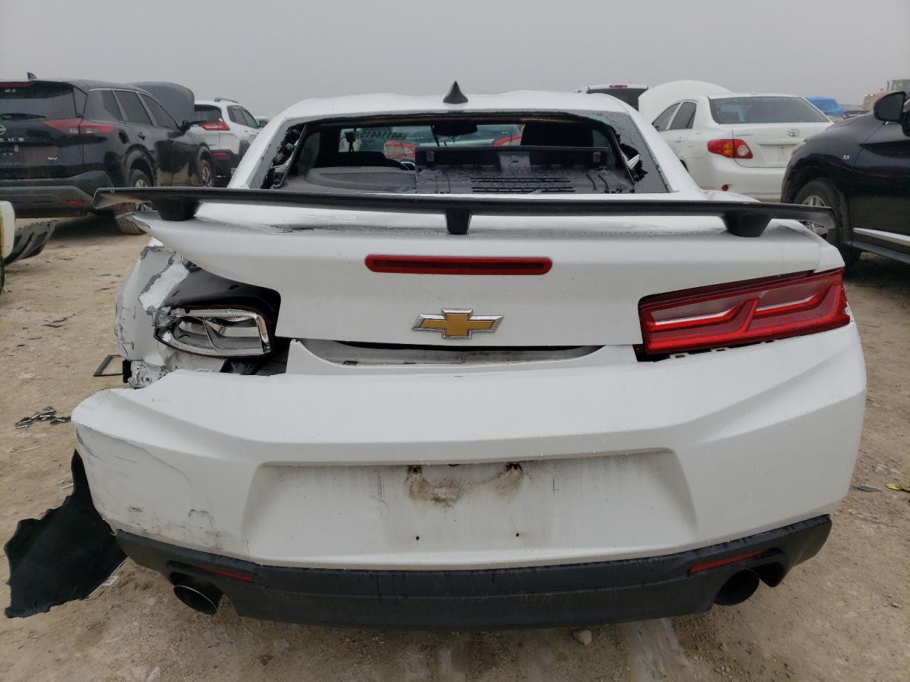 2018 Chevrolet Camaro VIN 1G1FB1RXXJ0145955 Copart auction photo, rear end / side damage thumbnail 6