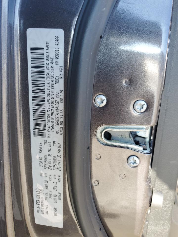 2020 RAM 1500 VIN 1C6RR7GTXLS141597 Copart auction photo, side damage thumbnail 12