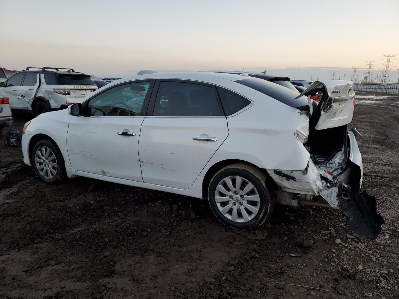 2015 Nissan Sentra VIN 3N1AB7AP5FY280180 Copart auction photo, rear end / side damage thumbnail 2