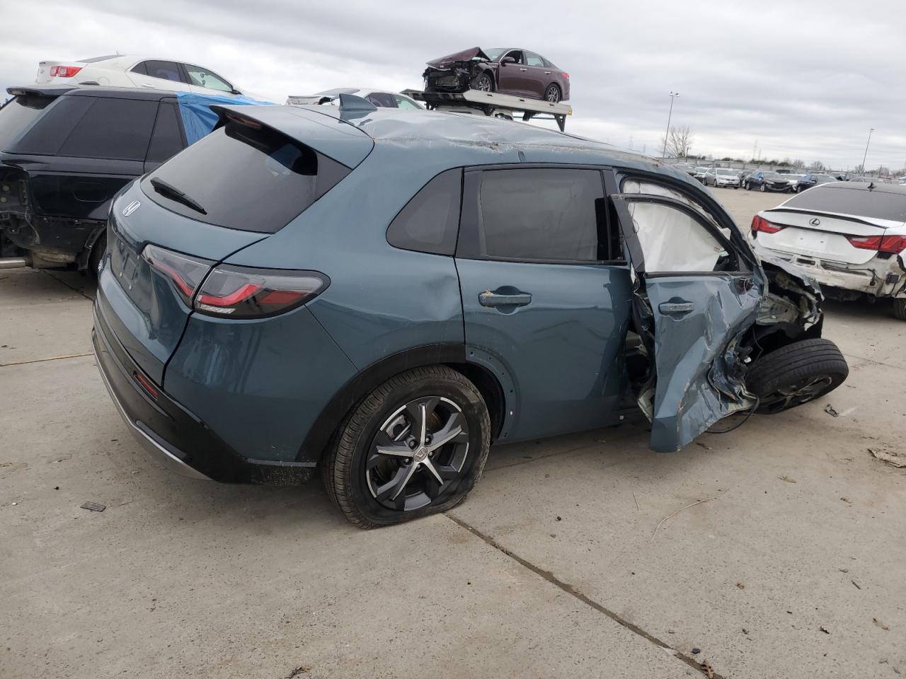 2024 Honda HR-V VIN 3CZRZ1H7XRM720348 Copart auction photo, all over damage thumbnail 3