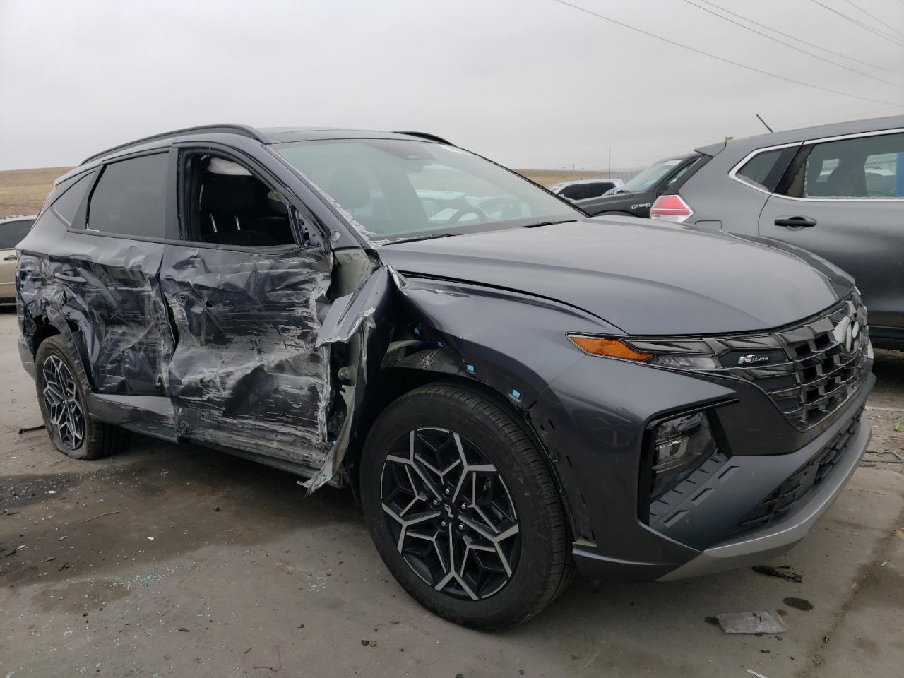 2024 Hyundai Tucson VIN KM8JFCD16RU153958 Copart auction photo, side / front end damage thumbnail 4