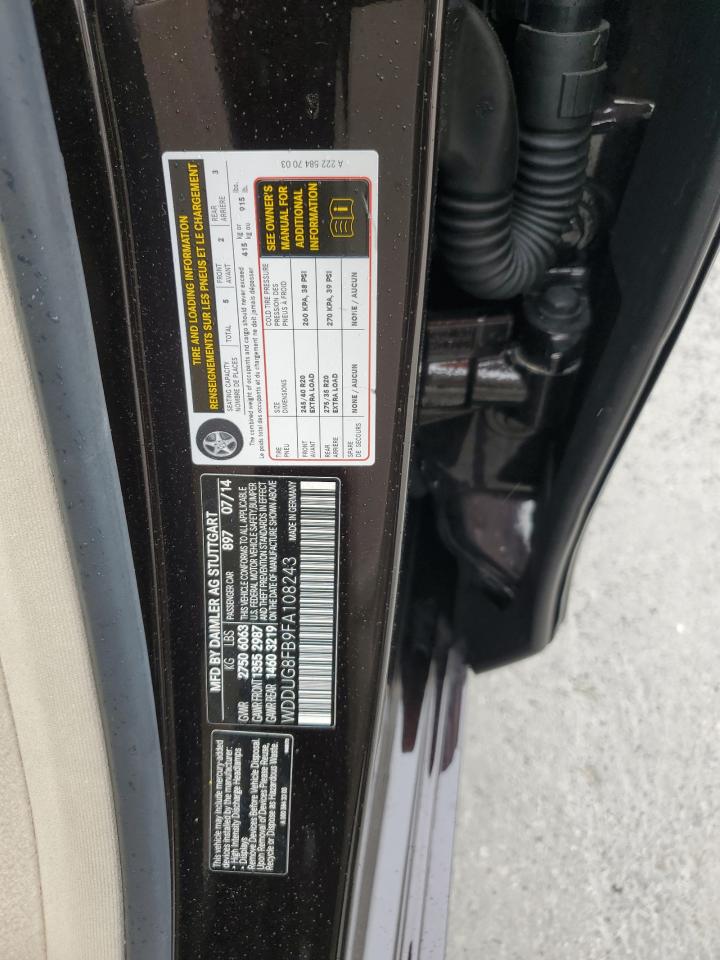 2015 Mercedes-Benz S-klasse VIN WDDUG8FB9FA108243 Copart auction photo, rear end damage thumbnail 13
