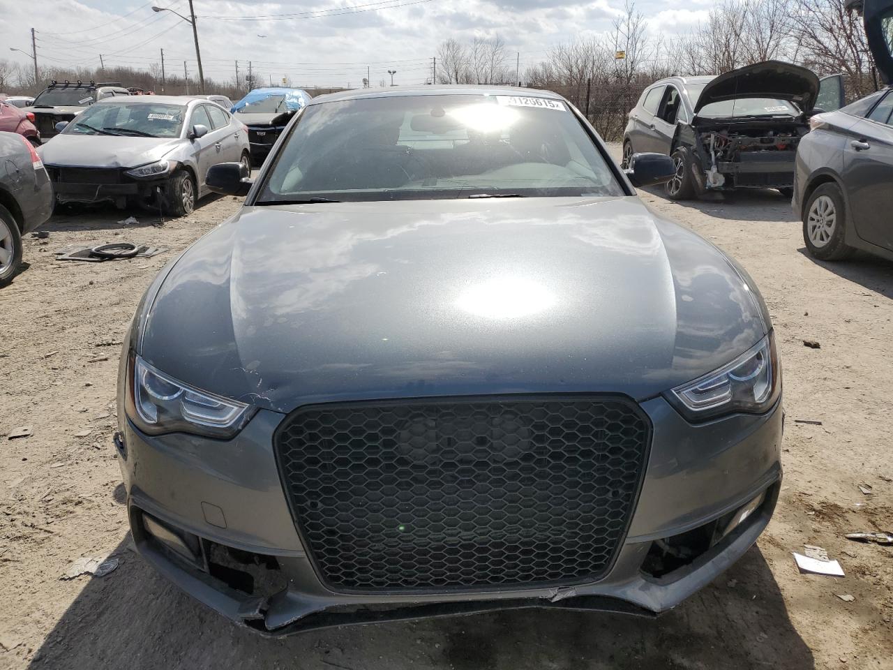 2014 Audi A5 VIN WAUMFAFR7EA055877 Copart auction photo, undercarriage / front end damage thumbnail 5
