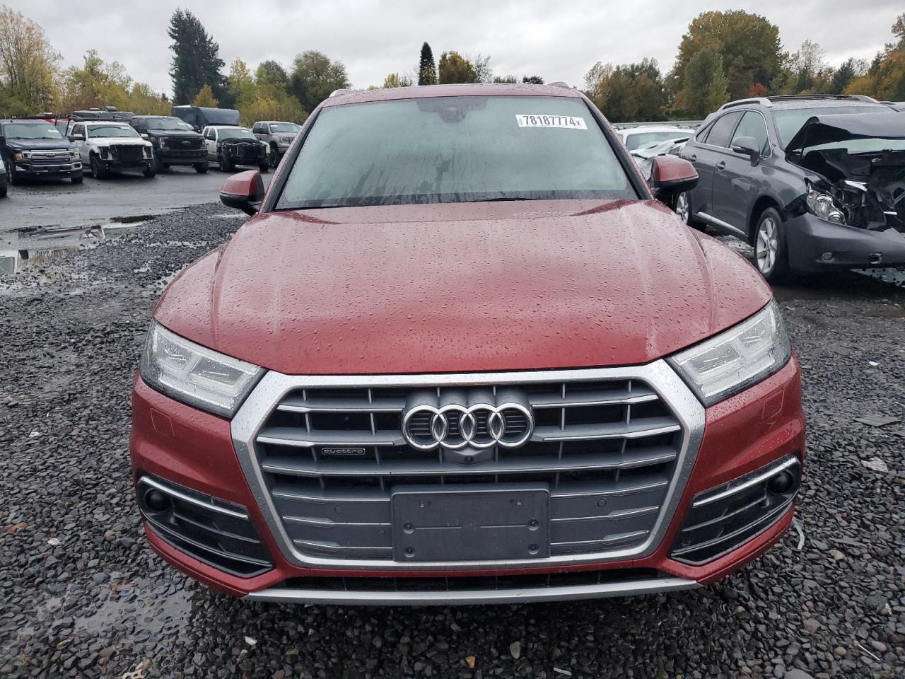 2018 Audi Q5 VIN WA1CNAFY7J2119018 Copart auction photo, rear end / side damage thumbnail 5
