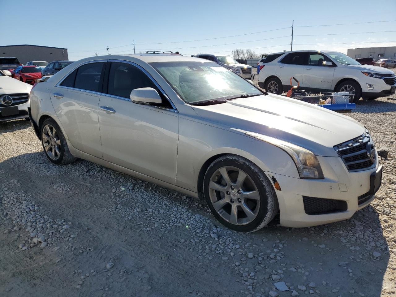 2013 Cadillac ATS VIN 1G6AB5S38D0138185 Copart auction photo, rear end damage thumbnail 4