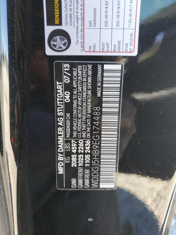 2014 Mercedes-Benz C-klasse VIN WDDGJ5HB9EG174488 Copart auction photo, front end / undercarriage damage thumbnail 12