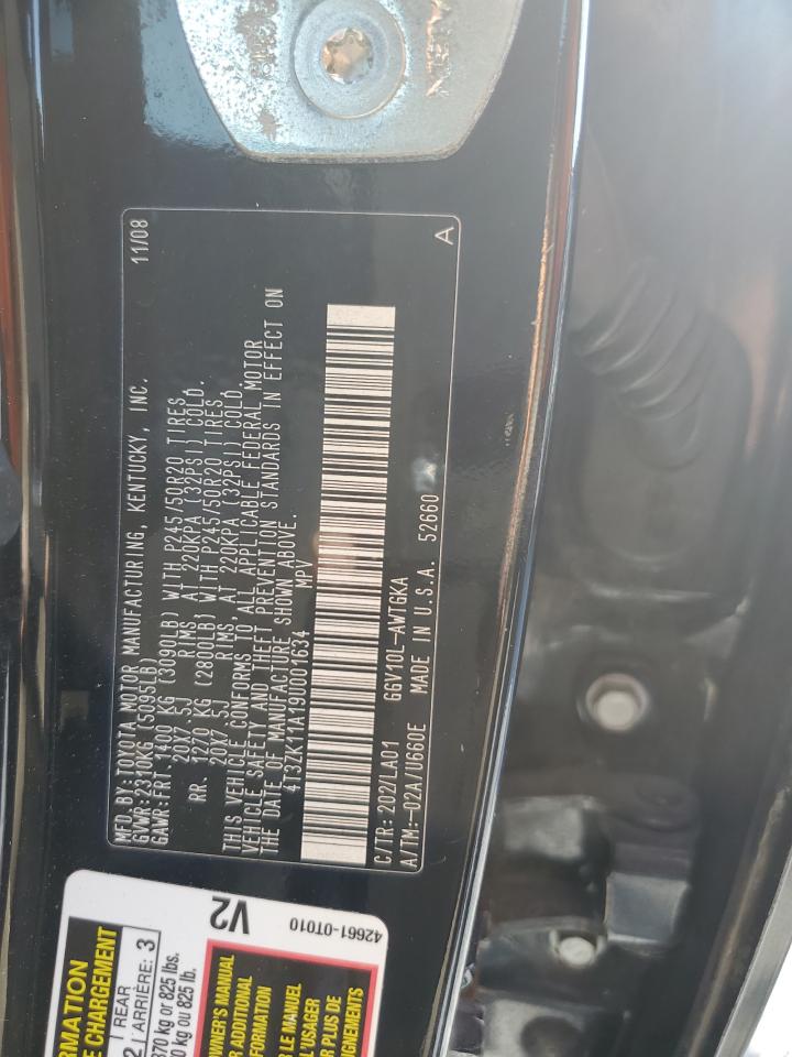 2009 Toyota Venza VIN 4T3ZK11A19U001634 Copart auction photo, side / rear end damage thumbnail 14