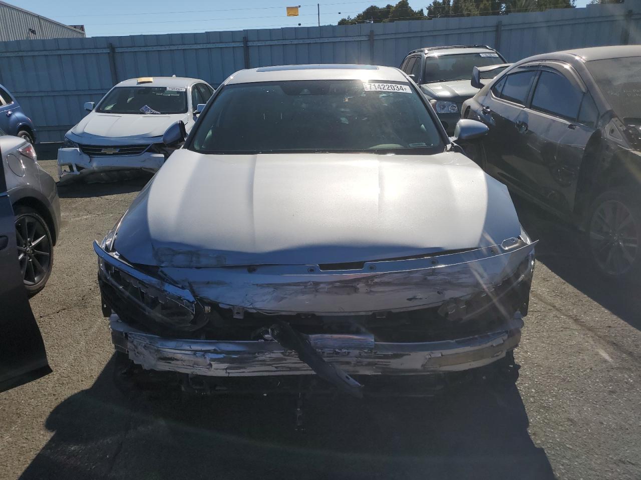 2021 Honda Accord VIN 1HGCV3F55MA015971 Copart auction photo, front end damage thumbnail 5