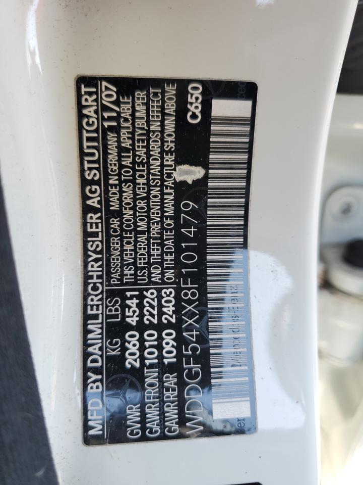 2008 Mercedes-Benz C-klasse VIN WDDGF54XX8F101479 Copart auction photo, rear end damage thumbnail 12
