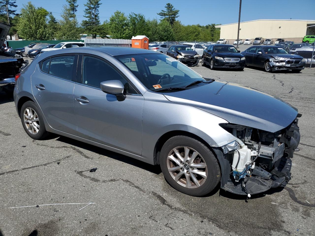 2014 Mazda 3 VIN JM1BM1L71E1194728 Copart auction photo, front end damage thumbnail 4