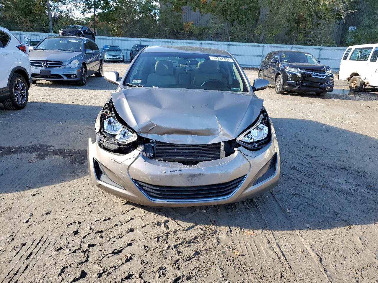 2014 Hyundai Elantra VIN 5NPDH4AE0EH455386 Copart auction photo, front end damage thumbnail 5