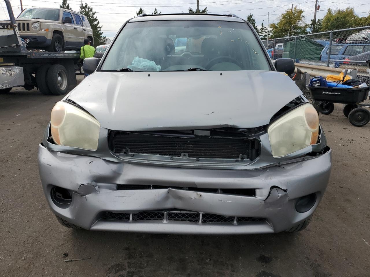 2004 Toyota RAV 4 VIN JTEHD20V040033659 Copart auction photo, front end / hail damage thumbnail 5