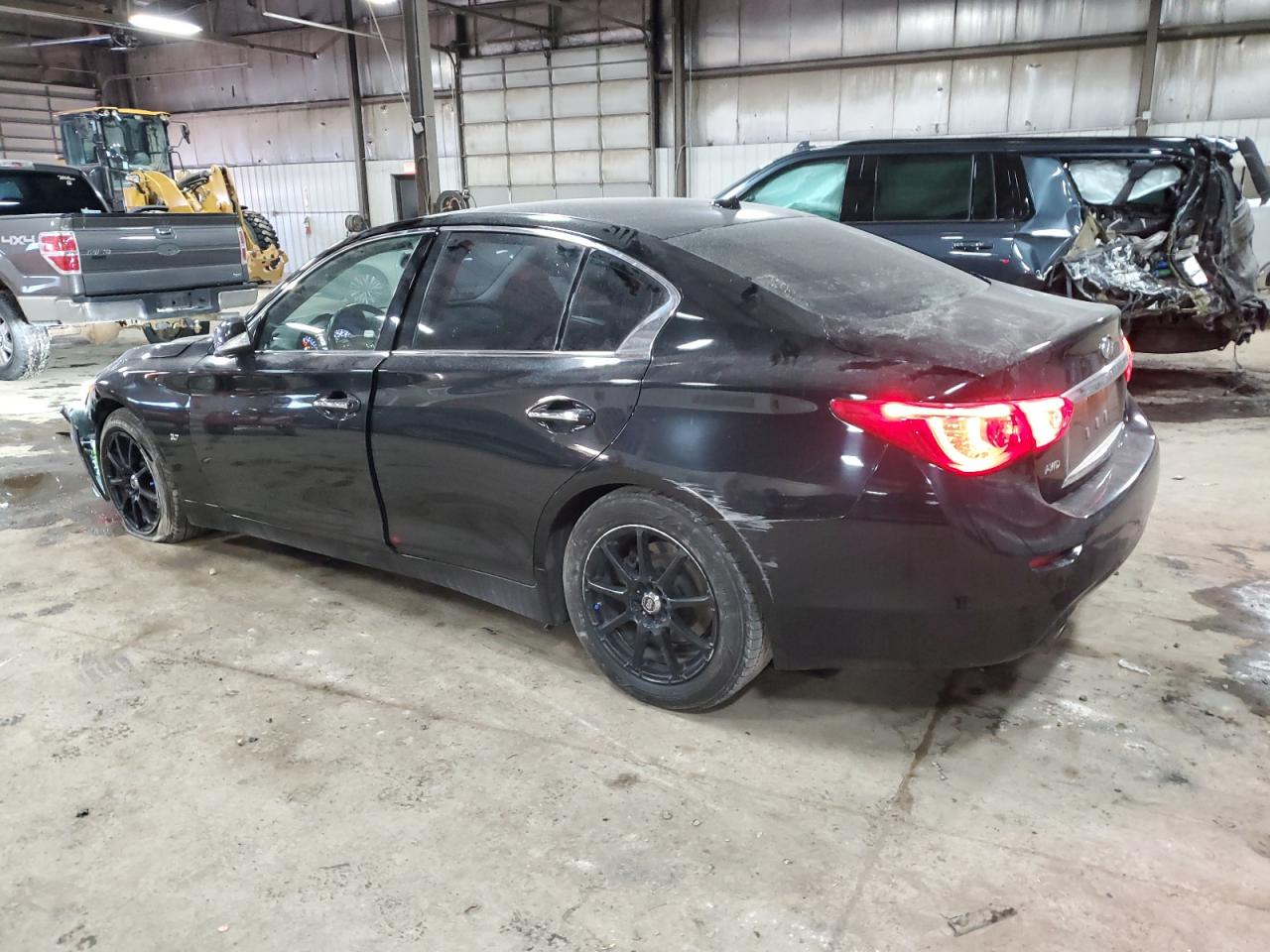 2015 Infiniti Q50 VIN JN1BV7AR5FM405808 Copart auction photo, front end / rear end damage thumbnail 2