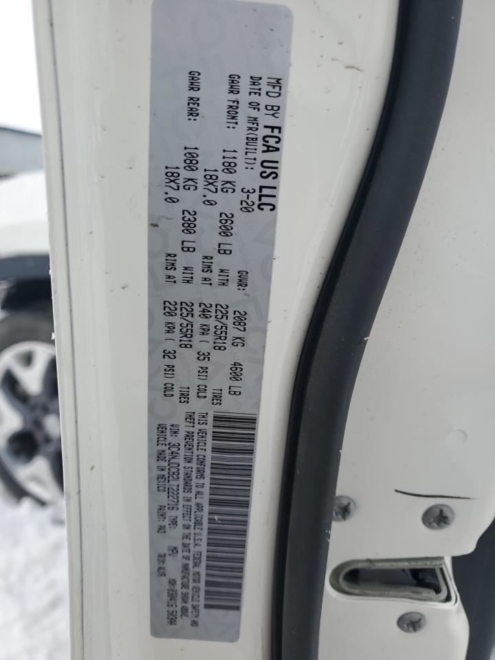 2020 Jeep Compass VIN 3C4NJDCB2LT222716 Copart auction photo, front end damage thumbnail 14