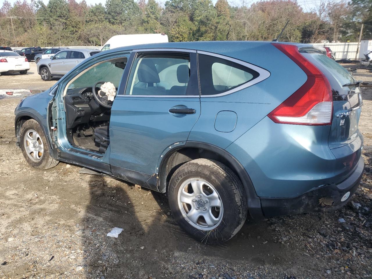 2014 Honda CR-V VIN 2HKRM3H35EH561106 Copart auction photo, front end / side damage thumbnail 2