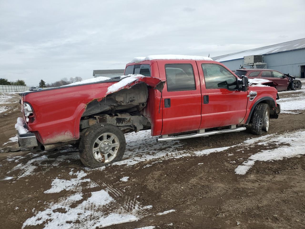 2008 Ford F250 VIN 1FTSW21R88ED83376 Copart auction photo, all over damage thumbnail 3
