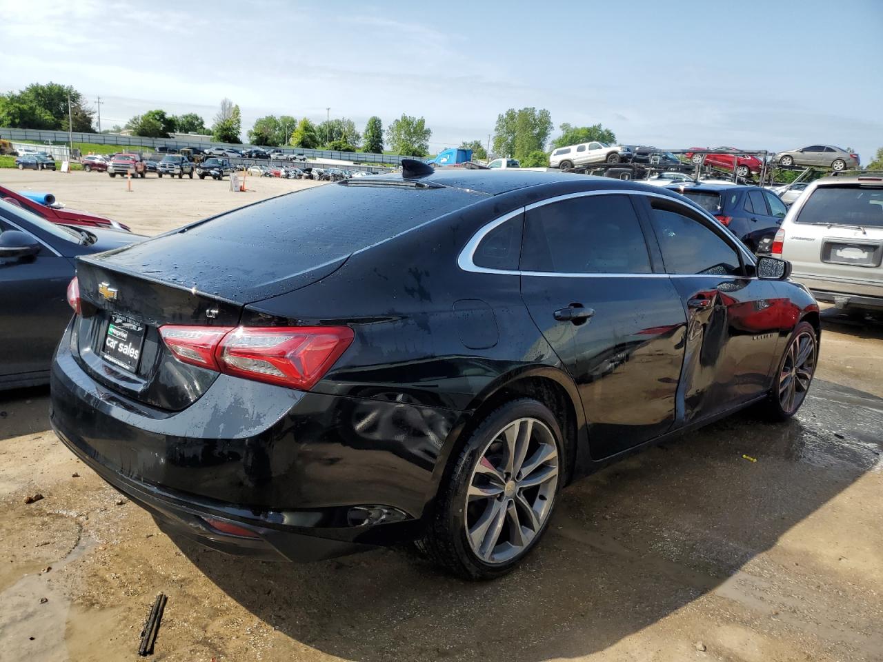 2021 Chevrolet Malibu VIN 1G1ZD5ST5MF051568 Copart auction photo, side / front end damage thumbnail 3