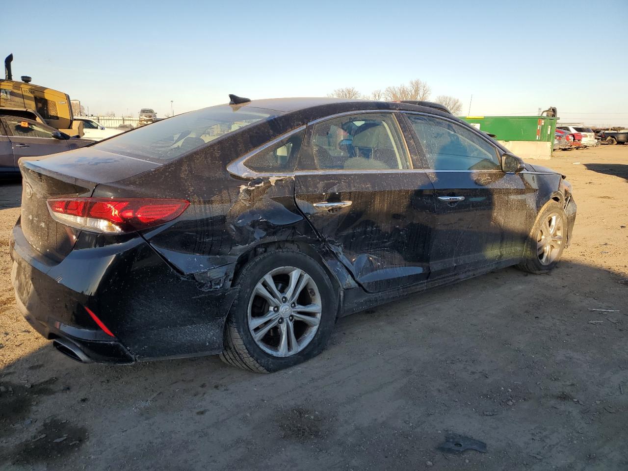 2019 Hyundai Sonata VIN 5NPE34AF0KH815215 Copart auction photo, side / rear end damage thumbnail 3